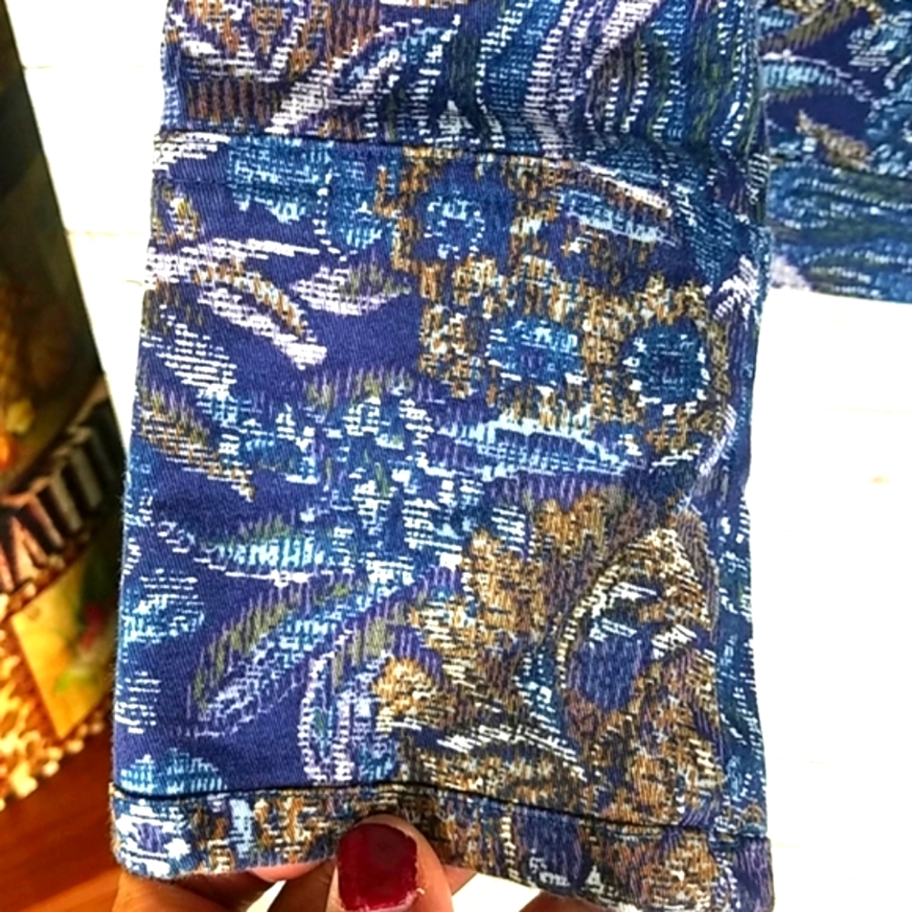 Westbound, Vintage Blue Tapestry Jacket, Sz PS - Picture 4 of 7